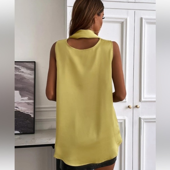 Elegant cowl neck sleeveless blouse - Picture 3 of 7